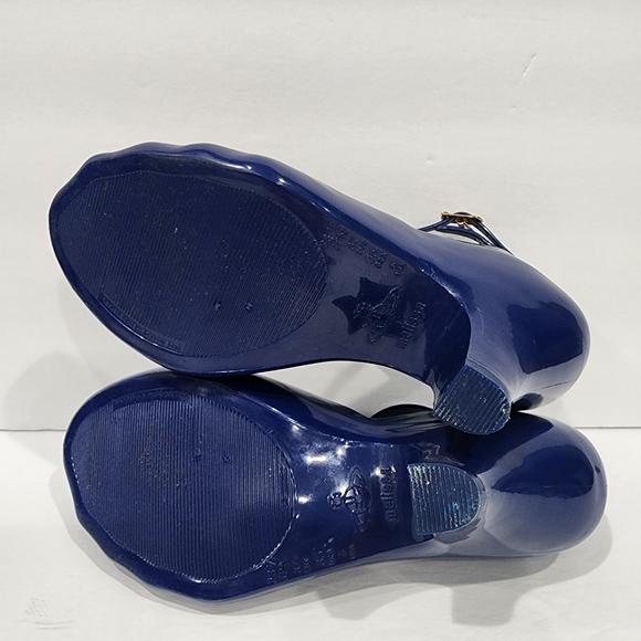Vivienne Westwood Anglomania + Melissa Blue Jelly T Strap Heels 6 - Picture 4 of 12